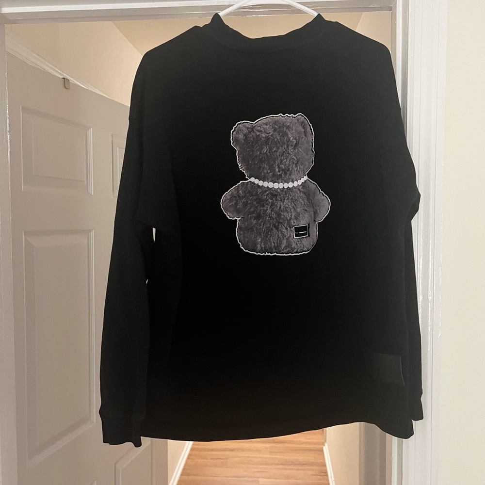 Black Purple Teddy Long Sleeve Shirt